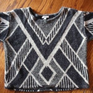 Woven Sweater material Short Sleeve Shirt Size S